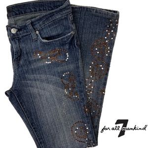 7 For All Mankind Distressed
Embellished Bootcut size 27